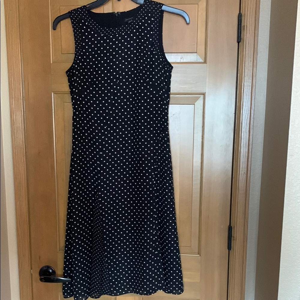 Ann Taylor Polka Dot Sleeveles Dress